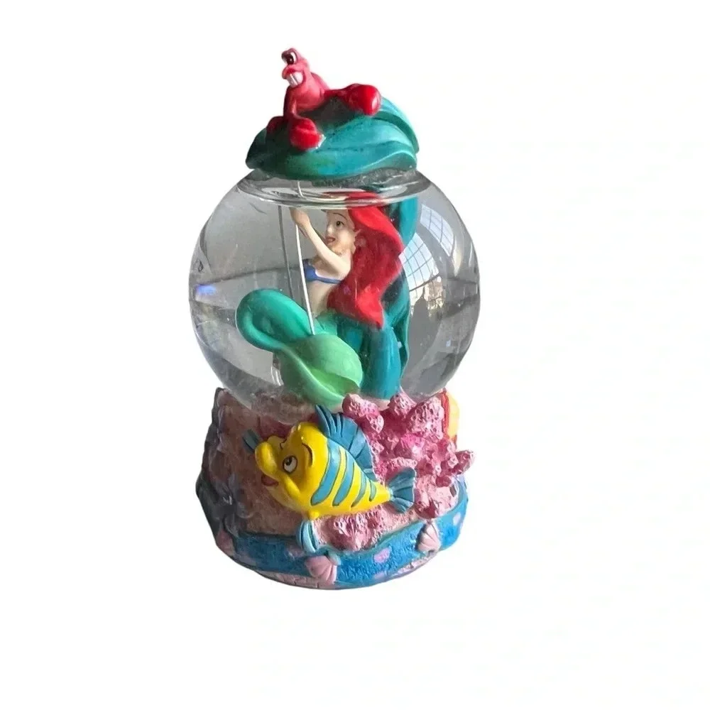 Disney Little Mermaid Ariel Swing Snowglobe Water Globe Glass Dome Figurine